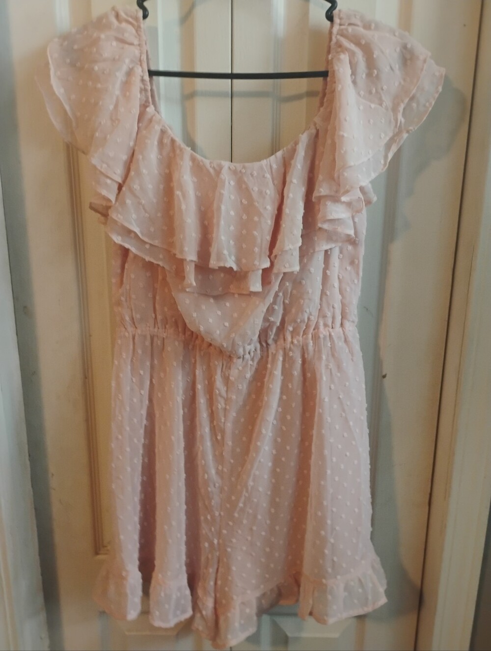 Lulu's Blush Pink Ruffle Romper - Picture 4 of 9